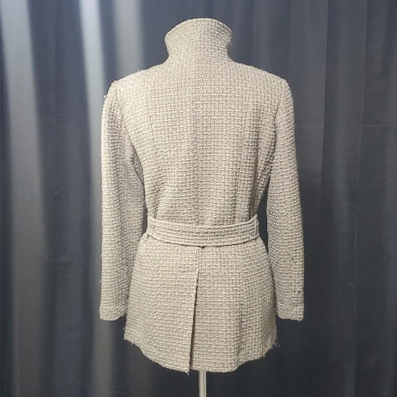 CK wool blend textured belted peacoat - Picture 7 of 9